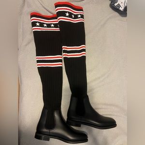 Givenchy over the knee sock rain boot